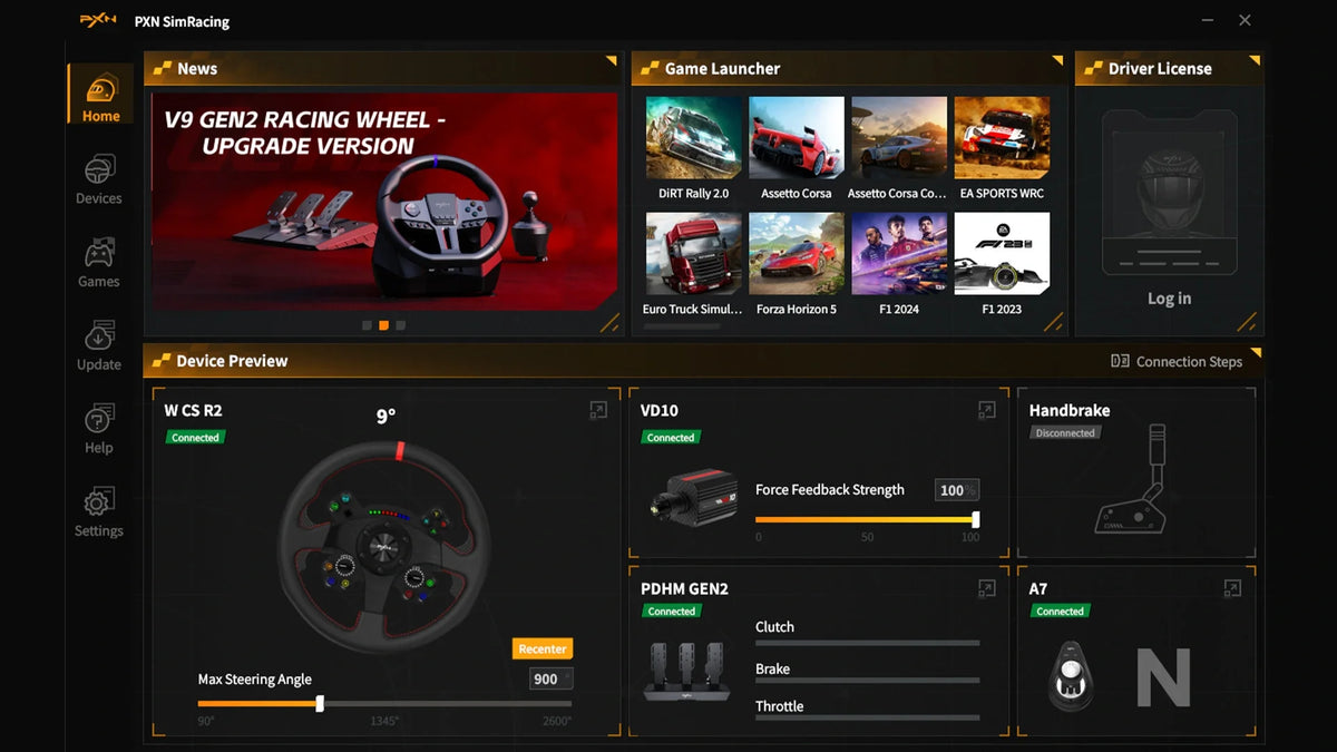 PXN SimRacing: How to Configure Wheel Base Settings on PC