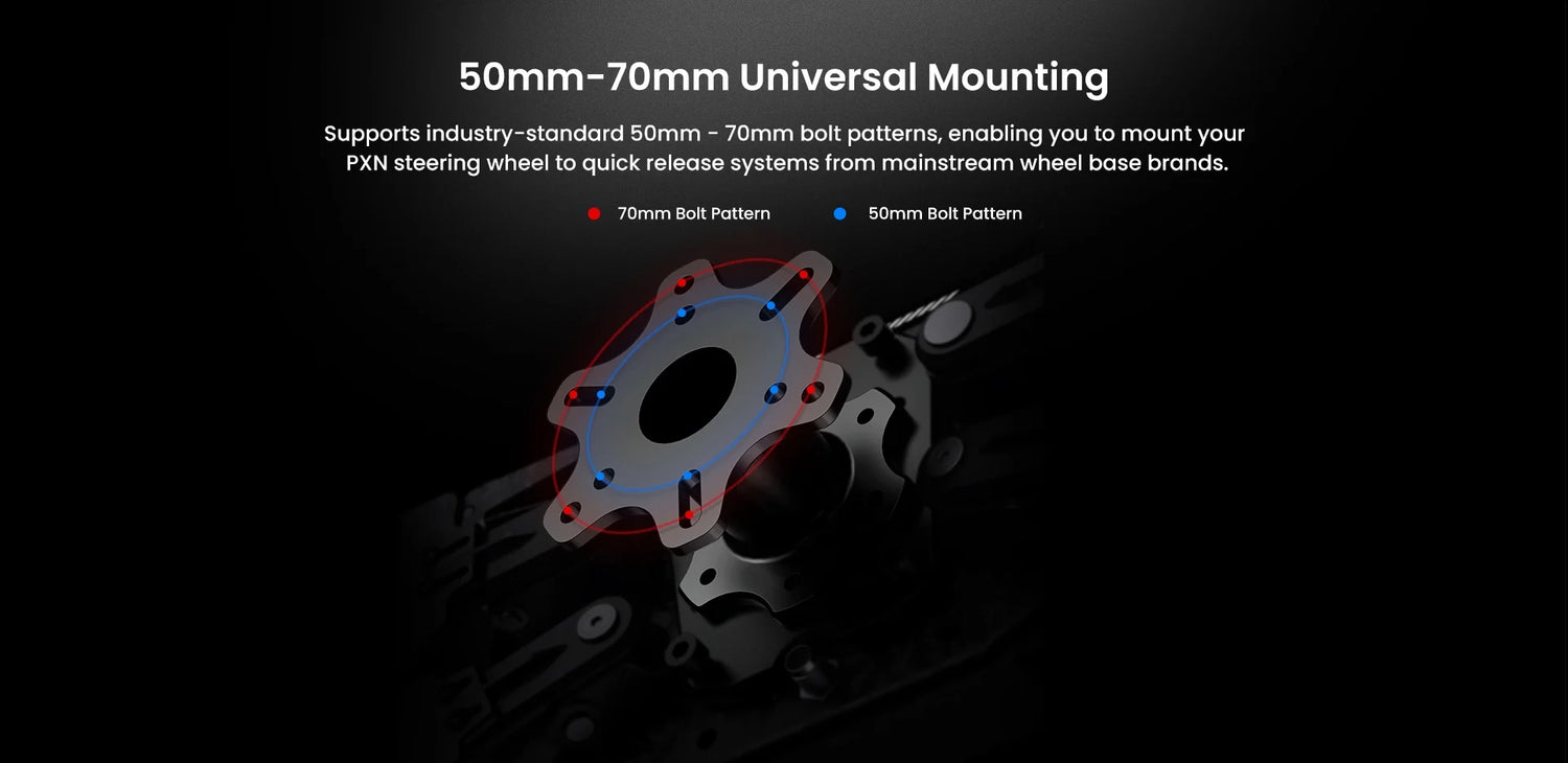 PXN Z QS Quick Release Steering Wheel Adapter with 50mm-70mm Universal Mounting